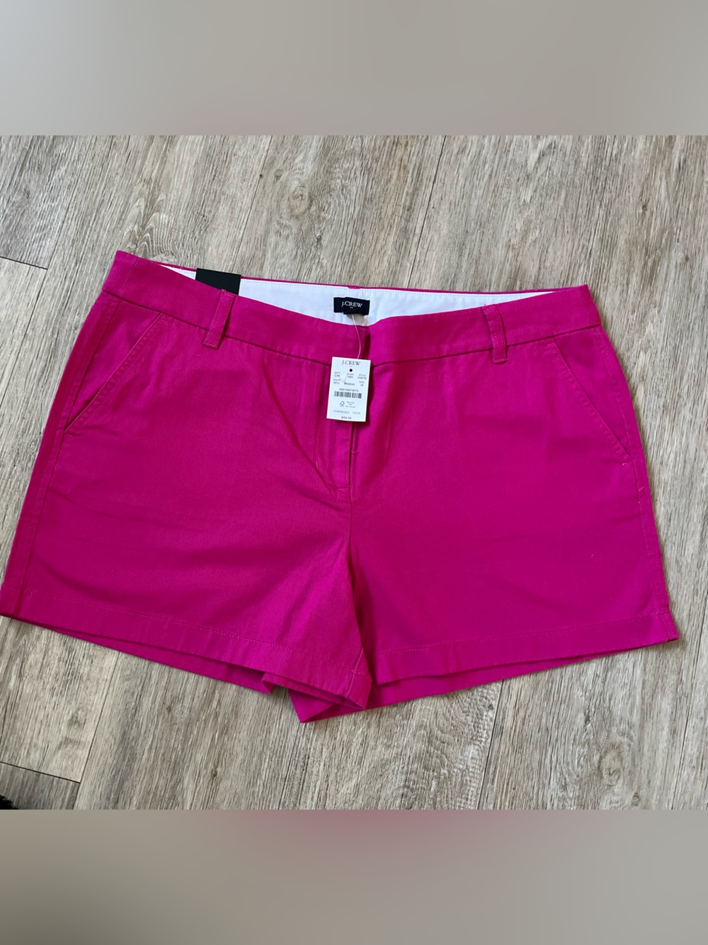 J Crew Women's‎ 3.5 Classic Chino Short Deep Fuchsia 100% Coton Size 16